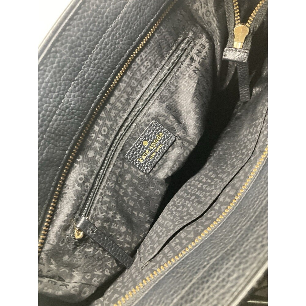 KATE SPADE NEW YORK ALLYN CHESTER STREET BAG SATCHEL PEBBLED LEATHER BLACK - Picture 11 of 13